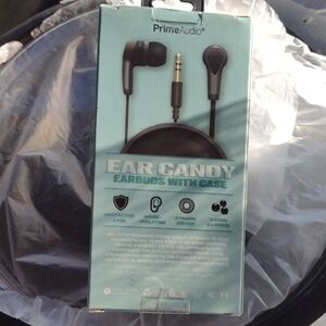 Ear Candy Earbuds with Case - Black NWT